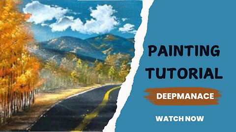 How to Draw Autumn Scenery Acrylic Painting