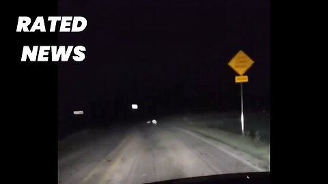 Wild Footage of Car Inside Sanger/Valley View Texas Tornado