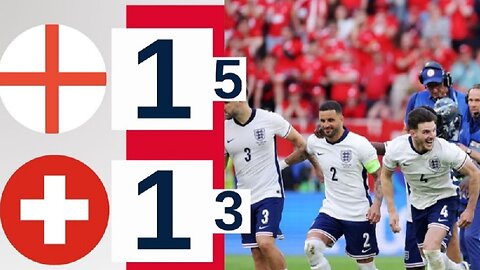 England vs Switzerland 1(5)-1(3) Euro 2024 quarter finals