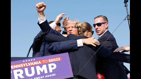 TRUMP was SHOT ON LIVE TV. Shortly after the incident, The President got up & raised his fist 🙏