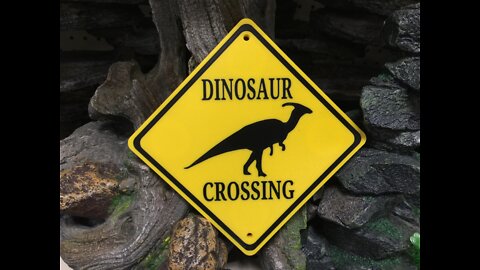 Dinosaur Crossing Sign