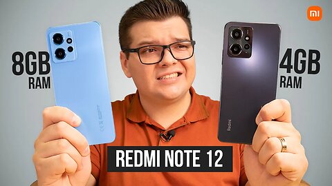 e agora! Redmi Note 12 com 4GB RAM ou 8GB RAM! Comparativo!