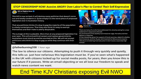 STOP CENSORSHIP NOW! Aussies ANGRY Over Labor’s Plan to Control Their Self Expression