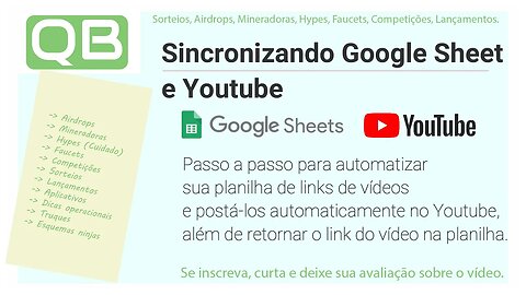 Pabby - Linkando Google Sheet com Youtube