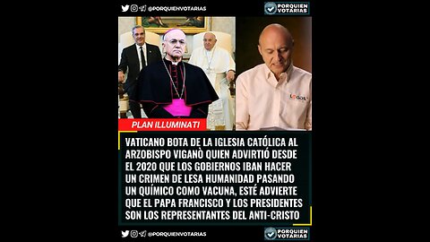 PLAN ILUMINATE , BIGANO LO DICE TODO LO QUE PASA EN EL VATICANO