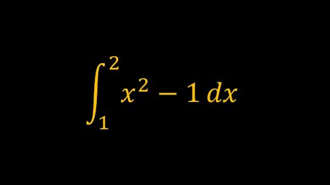 How to Evaluate a Definite Integral x^2-1 from x=1 to x=2 [Worked Example] Calculus