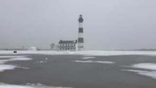 Uhyggelig snøstorm i North Carolina