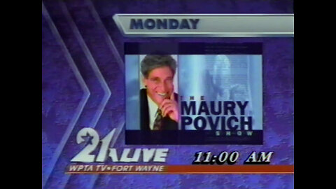 July 4, 1992 - WPTA Fort Waye 'Maury Povich' Promo