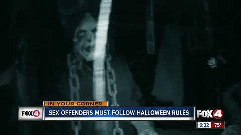 Sex offenders must follow Halloween rules