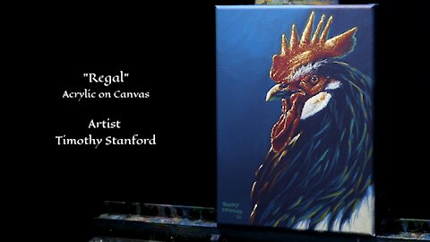 Acrylic Animal Painting of a Rooster - Time Lapse - Artist Timothy Stanford