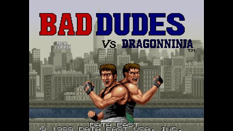 Bad Dudes Arcade Game, Data East 1988, long play