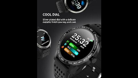 Sports Smartwatch Fitness Tracker Heart Rate Blood Pressure Oxygen Monitor IP67 Waterproof 1.3 inch