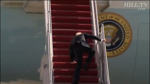 WATCH: Biden Falls 3 Times Walking Up The Stairs