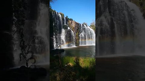 Beautiful Forest Falls, Stunning #waterfall #nature #rainbow