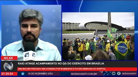 RAIO ATINGE ACAMPAMENTO NO QG DO EXÉRCITO EM BRASÍLIA