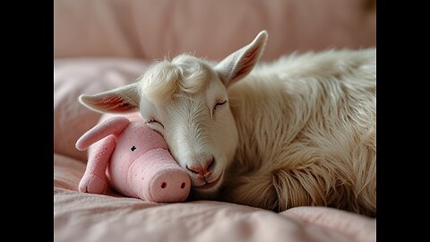 Goat and Her Pig Toy! #facts #animals #babyanimal #facts #cute