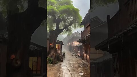 雨声助眠催眠曲：小镇下雨声帮助身体放松的神器:改善血液循环和呼吸功能#sleepmusic #sleep #shortsvideo #rainsounds #shorts ASMR