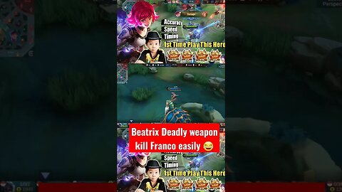 Beatrix vs Franco ,Beatrix easily slain with her deadly weapon#razimaruyama#mobilelegend#beatrix