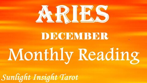 ARIES🧚You're Being Protected by Angels!🧚& They Want You To Take Action Now!🎬December 2022 Monthly🎄