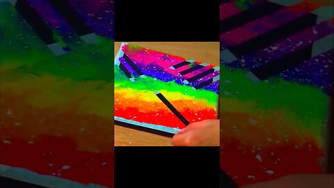 ASMR PAINT Satisfying Video | Acrylic Painting on Canvas | Satisfying Masking Tape ASMR