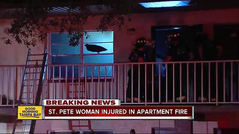 Firefighters pull unconscious woman from apartment fire in St. Pete