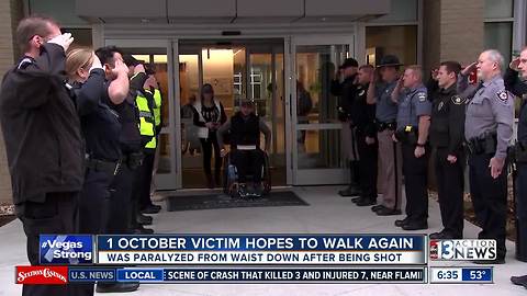 Man paralyzed during 1 October shooting may walk again