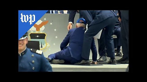 NEW Biden falls at Air Force Academy graduation ceremony