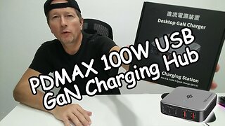 PDMAX 4-Port GaN 100W USB-C Charger Hub Review & Max Power Test (2024)