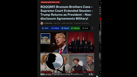 Trump Returns as President - Brunson Legal Time Bomb Video Update!