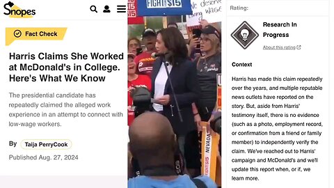 In a new chapter of national cringe, Kamala Harris has been hilariously fact-checked by both Snopes