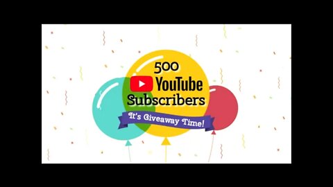 500 Subscriber Giveaway. Thanks to all of you.