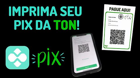 QR Code Pix da Ton! Faça sua plaquinha estática, para receber pagamentos.