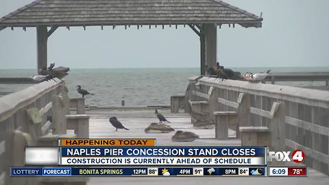 Naples Pier concession stand is closed