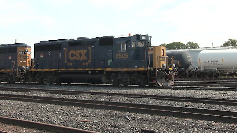 CSX 6505 & CSX 6547 Locomotives With Industrial Train In Sarnia