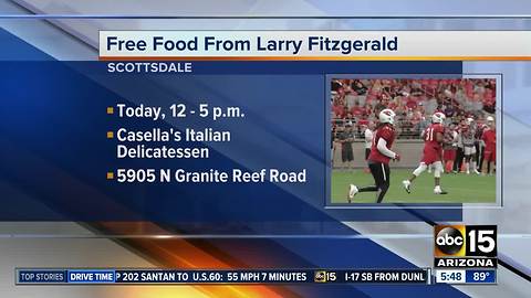 Get free food from Larry Fitzgerald