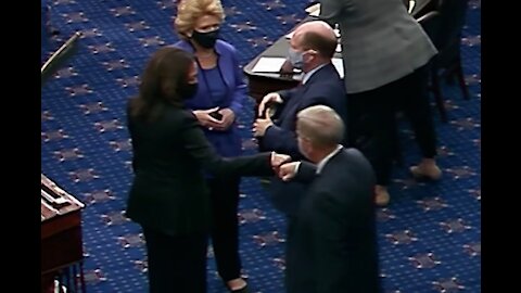 RINO Lyndsey Graham FIST BUMPS Kamala Harris!