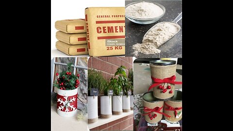 How to made Flowers Pot with cement|| Cement Craft || cement flowe bucket