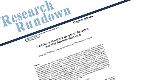 Episode 29: The Effect of Hyperbaric Oxygen on Symptoms after Mild Traumatic Brain Injury