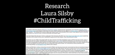 LAURA SILSBY #CHILDTRAFFICING