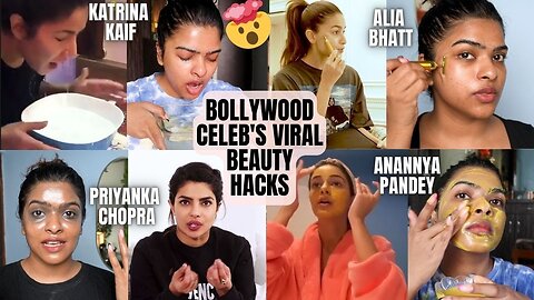 Testing BOLLYWOOD celebrities viral beauty Hacks _DIY hair mask (it smells bad)_ice facial_