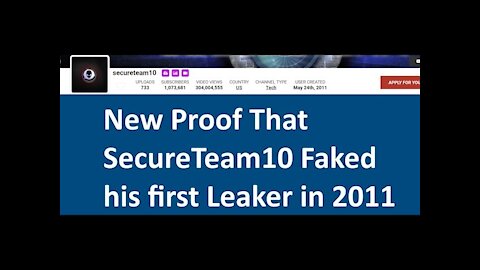 Tyler Glockner's Secureteam10 First Video To His Channel was FAKED by Himself