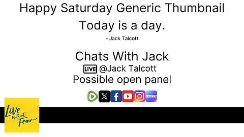 Acceptance and Reconciliation; Inspired Chats with Jack and Open(ish) Panel Opportunity