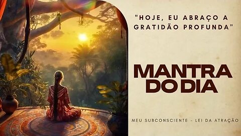 MANTRA DO DIA | Hoje, eu abraço a gratidão profunda #mantra #mantradodia #leidaatração