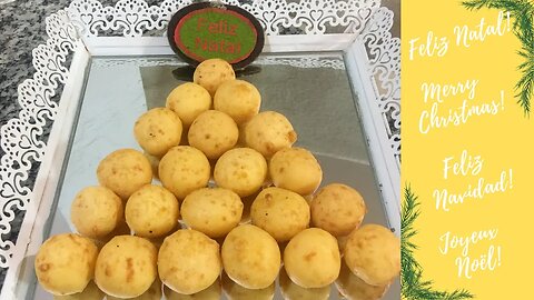 BOLINHOS DE QUEIJO crocantes por fora e macios por dentro