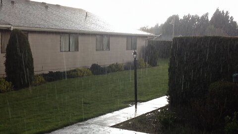 Thunderstorm with Rain and Hail in April