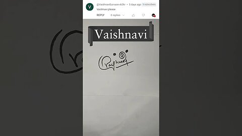 Vaishnavi Name Signature | Amazing style signature #beautifulsignature #art