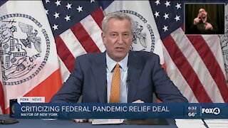 NY Mayor blasts relief bill