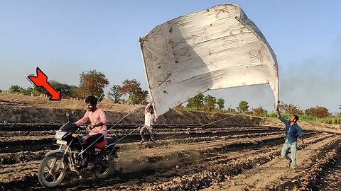 Trying to Run Bike with Homemade Parachute - Will it Run ?