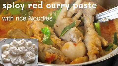 Thai Red Curry Chicken Feet With Rice Noodle - Chicken Feet Soup #49