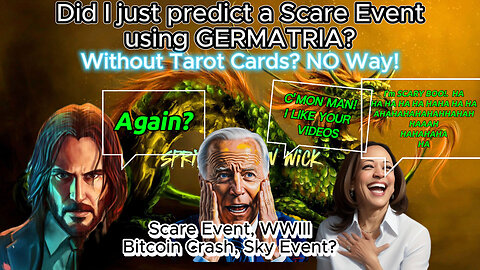 I used Gematria to predict "Scare Events"